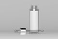 3d render ÃÂlear glass dropper bottle mockup with a place for design